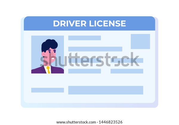 Car
driver license, id card icon. Vector
illustration.