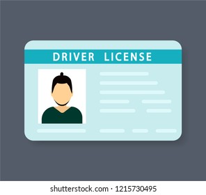 Car Driver License Identification Photo Man Stock Vector (royalty Free 