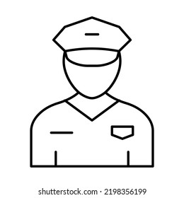 Car driver Line Vector Icon easily modified
