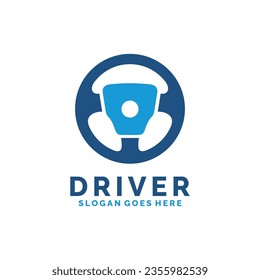 Car driver logo design vector illustration