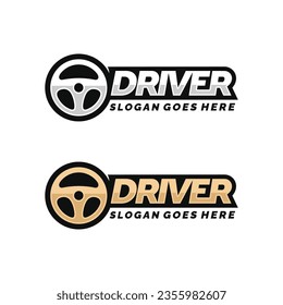 Car driver logo design vector illustration