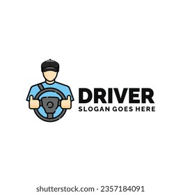 Car driver logo design vector illustration