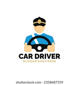 Car driver logo design vector illustration
