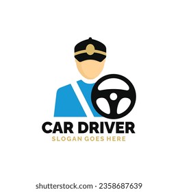 Car driver logo design vector illustration