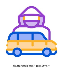 Car Driver Logo Icon Vector. Outline Car Driver Logo Sign. Isolated Contour Symbol Illustration