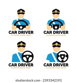 Car driver logo set design vector illustration