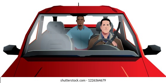 car driver and passenger