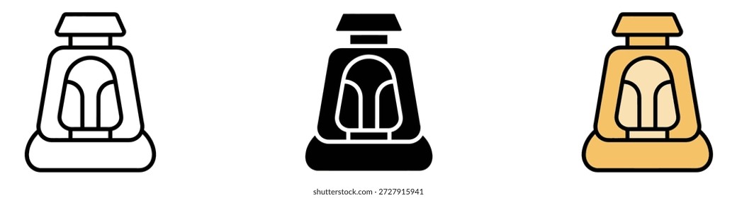 Car driver seat icon vector. automotive safety symbol. vector illustration.