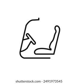 car driver seat logo sign vector outline