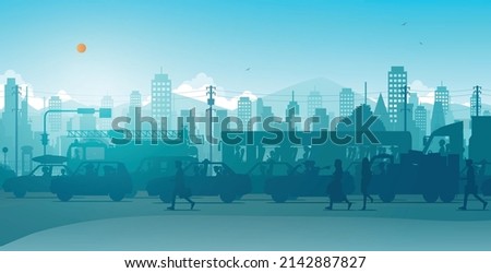 Car drivers are stranded due to heavy traffic in the capital.