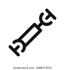 Car driveshaft UI icon, car cardan drive shaft minimal line vector symbol