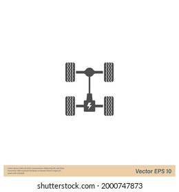 Car Drivetrain Icon Vector Illustration Simple Design Element