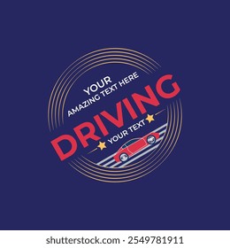 Plantilla de diseño de logotipo de conducción de automóviles