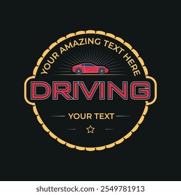 Plantilla de diseño de logotipo de conducción de automóviles
