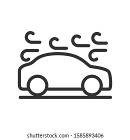 car drying, wash station, linear icon. Editable stroke