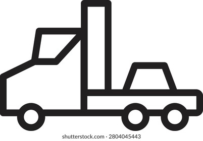 Car Dumper Transport Line Icon