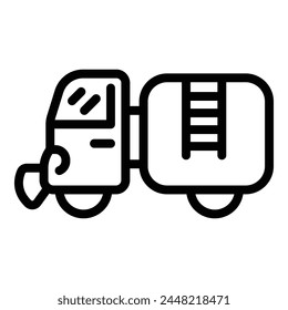 Car dust street icon outline vector. Broom clean. Sidewalk refuse road