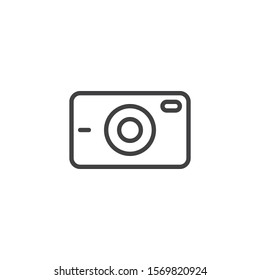 Car DVR camera line icon. linear style sign for mobile concept and web design. Digital Video Recorder outline vector icon. Symbol, logo illustration. Vector graphics
