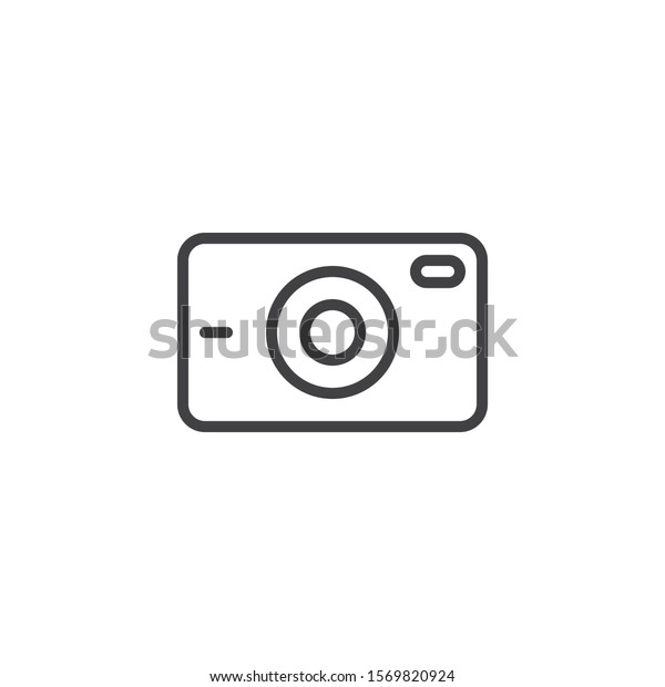 Car DVR camera line icon.\
linear style sign for mobile concept and web design. Digital Video\
Recorder outline vector icon. Symbol, logo illustration. Vector\
graphics