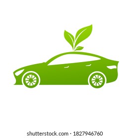 icono de vector de máquina ecológica ecológica de coches