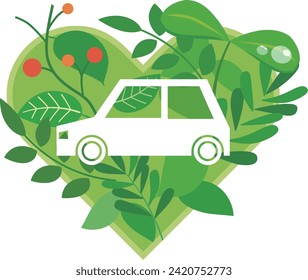 Car and eco image illustration