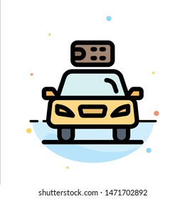 Car, Ecology, Electric, Energy, Power Abstract Flat Color Icon Template