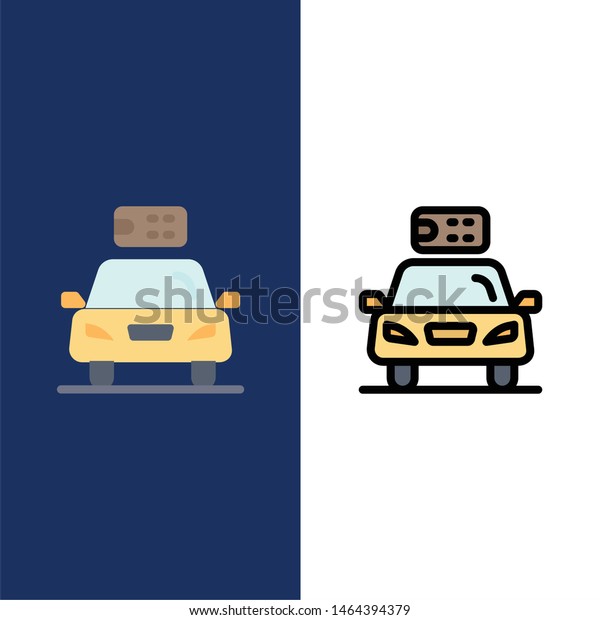 Car, Ecology, Electric, Energy, Power  Icons.\
Flat and Line Filled Icon Set Vector Blue Background. Vector Icon\
Template background