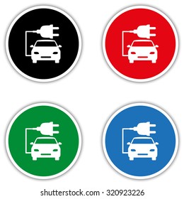 car ecology - vector icon