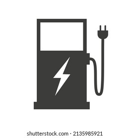 Car elecrtic charge symbol. Vector illustration isolated on white background