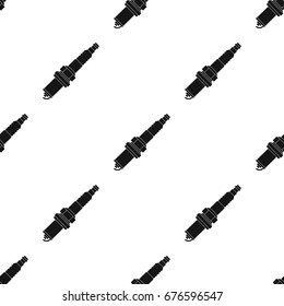 Car electric candle.Car single icon in black style vector symbol stock illustration web.