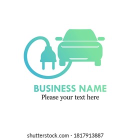 Car electric logo template illustration