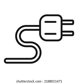 Car electric plug icon outline vector. Auto part. Wheel brake