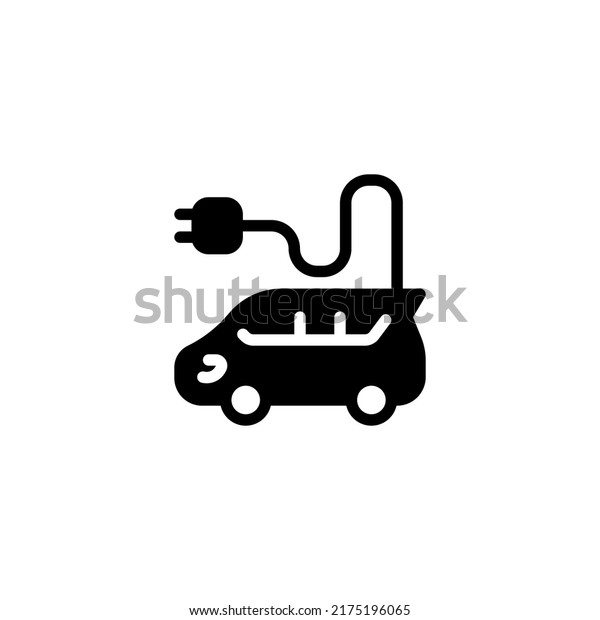 Car Electric Power Glyph Icon, Logo, and\
illustration Vector