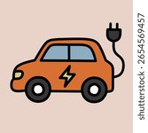 car electric vector format illustration
