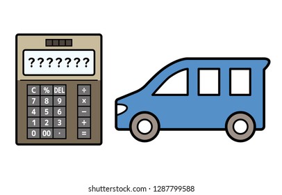 car and electronic calculator
