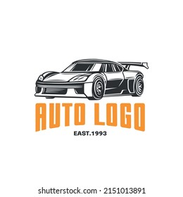 Car emblem. Custom racing. Design elements.