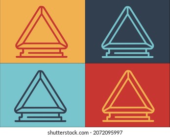 Triangle-Logo für Kraftfahrzeuge, einfaches flaches Symbol für Auto, Fahrzeug, Notfall