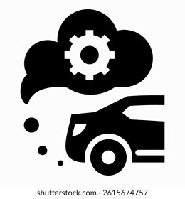 Car Emission Control Icon Element For Design