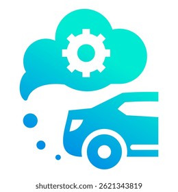 Elemento de ícone de controle de emissão de carro para design