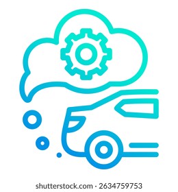 Elemento de ícone de controle de emissão de carro para design