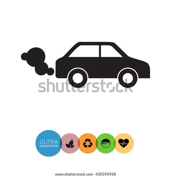 Car emitting exhaust\
fumes