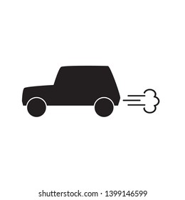 car emitting smoke icon- vector illustration
