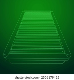 Car engine air filters. Auto spare part. Car care service maintenance. Wireframe low poly mesh vector illustration.