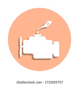 Automotorenzeichen-Symbol Einfache Bildyph, flache Vektorillustration von Auto-Service- und Reparaturteile-Icons für i und ux, Website oder mobile Applikationen