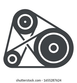 Car engine black icon on white background