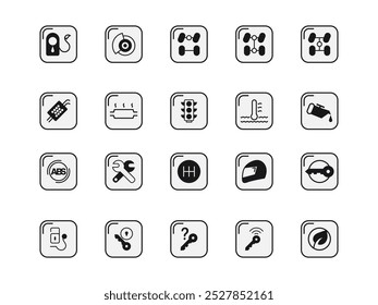 Car Engine and Dashboard Lights Symbol