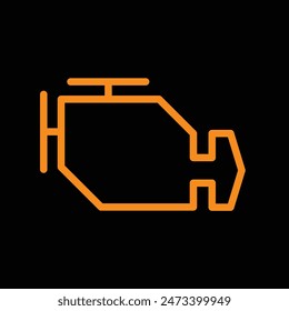 car engine icon, automobile motor, motorcar propulsion, vector illustration 