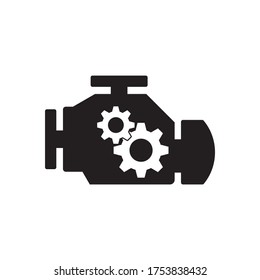 car engine icon, automotive icon vector