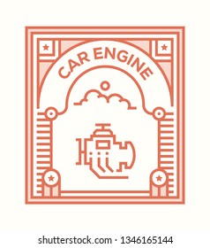 CAR ENGINE ICON CONCEPT