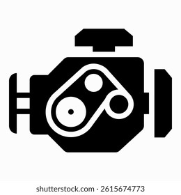 Car Engine Icon Element For Design